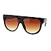Flat Top Oversized Sunglasses Retro Modern Trendy Fashion Tortoise