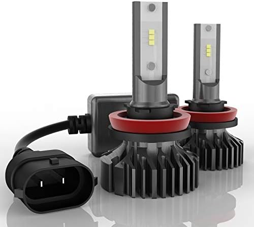 H11/H8/H9 LED Headlight Bulbs Conversion Kit,DOT Approved, Extremely Bright Low Beam/Fog Light Led Bulbs,12x CSP Chips 6000K - White(1 Year Warranty,pack of 2)