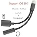 Support iOS 10.3 - Lightning to 3.5mm Audio Adapter, Betteck 2A 2 in 1 Lightning Charger and 3.5mm Earphones Jack Cable for Apple iPhone 7 7 Plus 6S 6 iPod iPad (Lightning- Black)