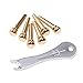 Amadget Guitar Bridge Pins 6pcs Brass Endpin for Guitar With Guitar Bridge Pin Puller
