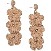 Raffia Flower Earrings Bohemian Lightweight Woven Straw Wicker Lafite Earrings Boho Summer Beach Jewelry Gifts for Women