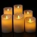Flameless Candles Flickering Light Pillar Real Smooth Wax with Timer and 10-key Remote for Wedding,Votive,Yoga and Decorationset of 6