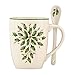 Lenox Holiday Cocoa Mugs with Spoons, Ivory, Set of 2