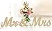 E-accexpert Mr & Mrs Letters Sign Vintage Style Wooden DIY Decor for Wedding Decoration Table Decor