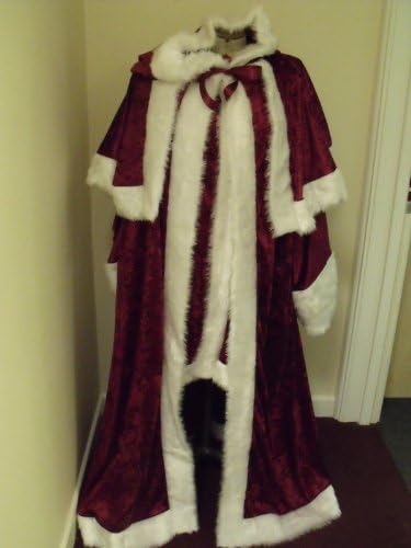 Ultra Stylish Burgundy Crushed Velvet Santa Robe / Costume