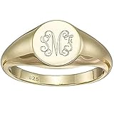 Saalort Customized Female Signet Ring Personalized