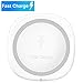 Pansonite QI Wireless Charger, Fast Wireless Charging Pad Stand for iPhone X/8/8 Plus,Nexus 4/5/6/7, Samsung S8/S8+/S7/S7 Edge/S6/S6 Edge+/Note 5 and Other Qi-enabled Devices [Sleep-friendly] (white)