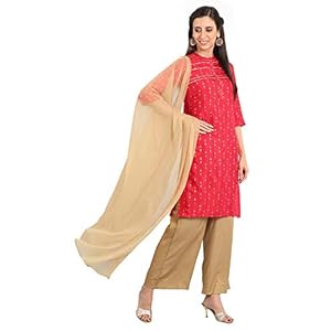 Aurelia Womens Mandarin Collar Printed Kurta