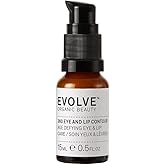 Evolve Organic Beauty - 360 Eye + Lip Contour Cream | Invigorate, Protect, Rejuvenate | Green Tea, Pomegranate | Small-Batch, Vegan Clean Beauty (0.45 oz | 15 mL) Packaging May Vary
