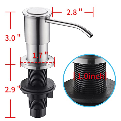 Keonjinn Soap Dispenser for Kitchen Sink with 47.2" Extension Tube kit