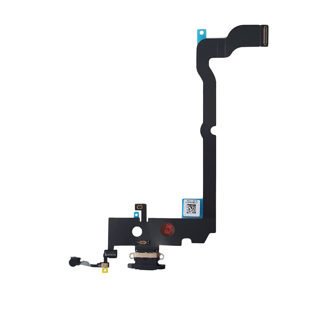 Smartex® Charging Port Flex cable compatible with iPhone XS MAX Black - Dock Connector + flex cable — image 1