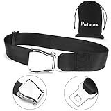 Airplane Seat Belt Extender, 7-32 inch Adjustable Portable Airline Seatbelt Extender, Fits All Airlines EXCEPT Southwest (Black)