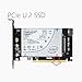 U2 Adapter, SFF-8639 to PCIE 3.0 x 16 GEN 3 or SATA III Adapter Card 2 in 1 for 2.5 inch U.2 NVMe or 2.5 inch SATA SSD,PCI-E Lane to U.2 Support SSD 750