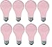 Ge Lighting 97483 Ge Light Bulb, 60w, Soft Pink (8 Bulbs)