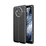 Olixar for Nokia 9 Pureview Case - Leather Back - Protective Cover - Shock Absorption - Leather Style - Attache - Wireless Charging Compatible - Black
