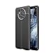 Olixar for Nokia 9 Pureview Case - Leather Back - Protective Cover - Shock Absorption - Leather Style - Attache - Wireless Charging Compatible - Black