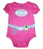 DC Comics Batgirl Baby Girls Bodysuit One Piece Dress Up Outfit Pink 12 Months