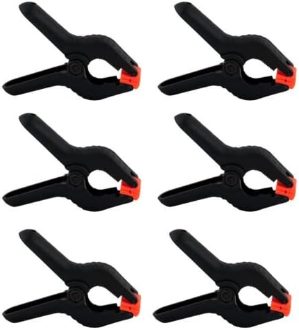 AKC-StudioFX Photo Video Heavy Duty Muslin Spring Clamps 4 1/2 inch - 6 pack