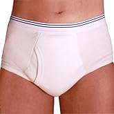 Petey's Washable Incontinence Underwear for Men (Super Protection) - Reusable Men's Briefs for Moderate to Heavy Leakage (Large)