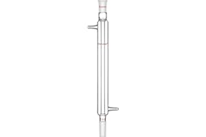 StonyLab Borosilicate Glass Liebig Condenser with 24/40 Joint 300 mm Jacket Length Lab Glass Condenser