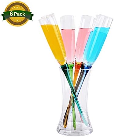 Clear Acrylic Beach Champagne Flutes Glass Set Shatterproof Cocktails Party Glass Reusable Brunch Wine Cups for Dancing Party Wedding Carnival(Set of 6)