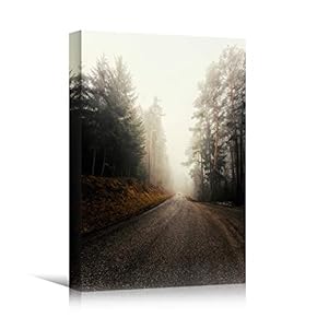 signwin Canvas Wall Art Green Forest Dramatic Forest...