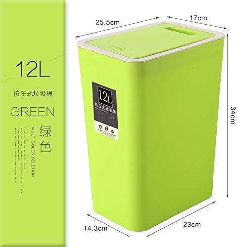 Dustbins Xiuxiutian Press the garbage in the continental rectangular kitchen living room trash environmental information home toilet paper basket ,K,12L