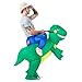 NEWBEA Inflatable Dinosaur T-rex Costume,Halloween Fancy Dress Costumes for Adult Child,Standard Size