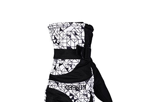 SKI GLOVES /SNOW- WATER- PROOF/WIND BLOCK/ THERMAL WARM /ANTISLIP/COMFORT/DEXTERITY/SONWBOARDING HIKING SLEDDING SNOWMOBILING CAMPING (black)