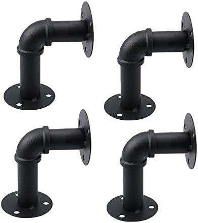13×10cm Super Strong Iron Pipe Self Brackets Shelf Supports Wall Mounted Floating Shelves (4)