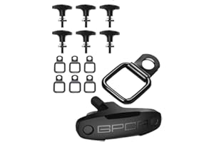 GPCA - Quick-Release Tie Down Anchor and D Ring Set, for Fast Jeep Top Removal Lift, Truck Tie Downs, Jeep Wrangler Accessories for 4xe, JL, JK and 2007-2023 Models, with Screw Nuts, Black, 6 Packs