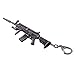 Mallofusa Miniature Gray Metal M4a1-x Assault Rifle Gun Model Keychain Bag Pendant