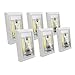 Glolux Ultra Bright Stick Anywhere Switch COB LED Light/Tap Light/Under Cabinet, Shelf, Shed, Kitchen, Garage, Attic, RV, Car Under The Hood. (6)
