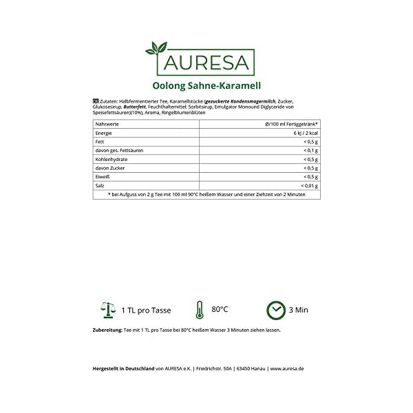 AURESA Für Naschkatzen Tee Set | Süßes Karamell und knuspriges Popcorn | Zuckersüße Überraschung in flüssiger Form – Bild 4