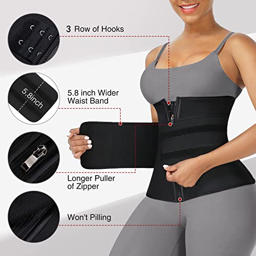 FeelinGirl Long Torso Waist Trainer for Women Sauna Exercise Trimmer