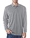 UltraClub Adult Cool & Dry Long-Sleeve Mesh Piqué Polo L SILVER