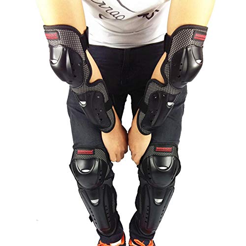 VOVI for SX032 Motorcycle Protective Gear Elbow Knee Guards Racing Titan Race Adult Knee Shin Anti-Fall Guard Off-Road Motorcycle Body Armor Anti-Shock Riding Knee Pads - Thumbnail 3