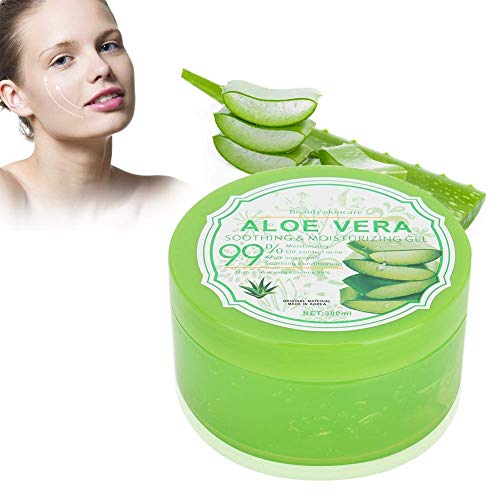 300g aloe vera gel, Organic Aloe Vera Gel, Moisturizing Cream, moisturizes damaged skin, relieves acne scars and redness, dry and rough sunburned skin, soothing repair scars and anti-inflammatory