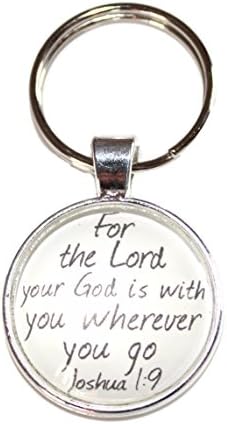 Shoppingbuyfaith for The Lord Our God is with You Wherever You go Joshua 1:9 Keepsake Keychain