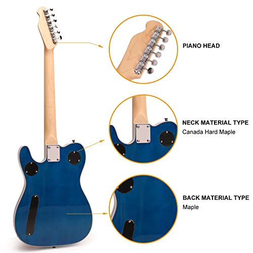 ZUWEI Semi Hollow Body Electric Guitar,TL Series Electric Guitar,3A