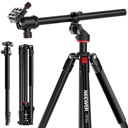 NEEWER Tall Overhead Horizontal Camera Tripod Monopod