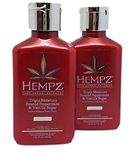 Triple Moisture Frosted Peppermint & Vanilla Sugar Body Creme 2.25 oz - 2 PACK = 4.5 oz Total Lotion