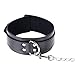 Black Collar Leash with Chain - Bondage Sex Product for Kink Play