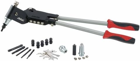 AVAK MaxDuty Swivel DUO - 2-in-1 360° Heavy Duty Swivel Head Fastening Tool for 6.4mm Rivet and M10 Blind Rivet Nut (Metric Coarse)