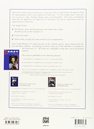 15 Easy Jazz, Blues & Funk Etudes: E-Flat Instruments (Book & Online Audio): E-Flat Instrument, Book & Online Audio - Image 3