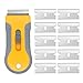 Gebildet Razor Blade Scraper with 10pcs Carbon Steel Blades for Removing Vinyl Decals Stickers &Glue from Cars, Boats and Other Delicate Surfaces