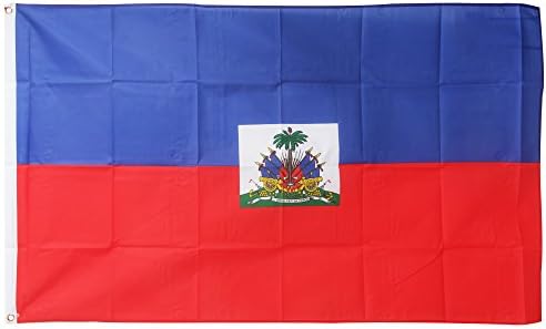 Haiti Flag (5ft X 3ft) (One Size) (Blue/Red)