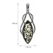Ian and Valeri Co. Green Amber Sterling Silver Celtic Pendant Necklace Chain 18 Inches
