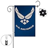 Bonsai Tree Burlap us Air Force Spring Garden Flags 12x18 Prime Double-Sided Yard Outdoor Decorative Flag Banner Stopper & Anti-Wind Clip...