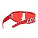 WOWSUM Oversize Fashion Pearl Sunglasses for Women Inspired Brand Designer (red)